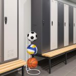Ball Storage Rack 3/4 Tier Metal Ball Stand Ball Lockers Vertical Ball Rack Holder Room Outdoor Sports Equipment Organiser Football Stand for Basketball Football Volleyball etc (Black/White) - Image 23