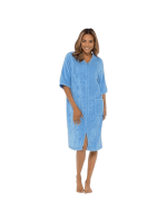 Kraftd 100% Cotton Zip Up Dressing Gown for Women – Luxury Terry Towelling Bathrobe with Full-Length Zipper - Image 2
