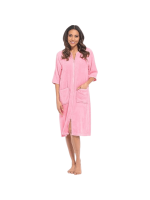Kraftd 100% Cotton Zip Up Dressing Gown for Women – Luxury Terry Towelling Bathrobe with Full-Length Zipper - Image 3