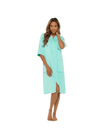 Kraftd 100% Cotton Zip Up Dressing Gown for Women – Luxury Terry Towelling Bathrobe with Full-Length Zipper