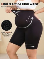 Women's Full Pregnancy Belly Maternity Leggings - Soft Non-Stretch Yoga Pants with Five-Point Fit (Waist/Back/Thigh/Hip/Leg) - Breathable All-Season Prenatal Workout & Casual Attire, Seamless Underwear-Like Design - Image 6