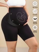 Women's Full Pregnancy Belly Maternity Leggings - Soft Non-Stretch Yoga Pants with Five-Point Fit (Waist/Back/Thigh/Hip/Leg) - Breathable All-Season Prenatal Workout & Casual Attire, Seamless Underwear-Like Design