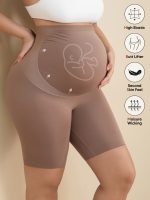 Women's Full Pregnancy Belly Maternity Leggings - Soft Non-Stretch Yoga Pants with Five-Point Fit (Waist/Back/Thigh/Hip/Leg) - Breathable All-Season Prenatal Workout & Casual Attire, Seamless Underwear-Like Design - Image 2