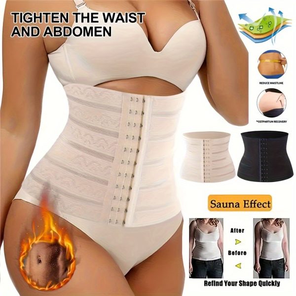 Waist Trainer for Women - Body Shaping Back Support And Postpartum Recovery with Flower Design - Image 4