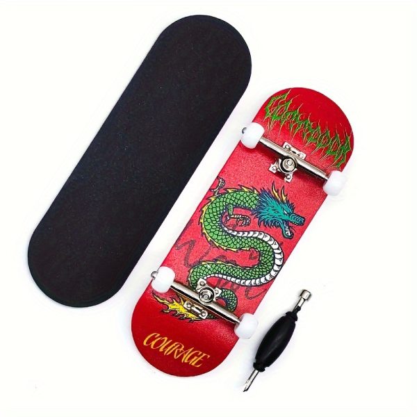 1pc 32mm Professional Bearing Wheel Finger Skateboard with Maple/ Wood Deck - Wide Board Suitable for Beginners, Thumb & Fingertip Skate, Portable Skate for Outdoor/ Use, Ideal Gift for & - Image 3