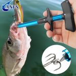 1pc T-Shaped Fish Hook Remover - Aluminum Alloy Fishing Tool with Ergonomic Handle & Blue Handle for Efficient Hook Separation, Ideal for Holiday Gifts (Father'S Day, Christmas, Thanksgiving), Fishing Accessory, Sleek Metallic Finish, Durable Construction