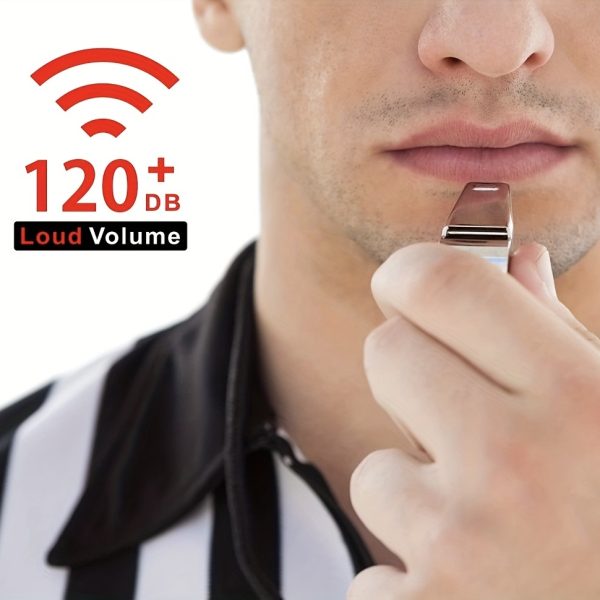2pcs Stainless Steel Whistles/Ultra-Loud Round Whistles for Referees, Coaches, Outdoor Sports, Hiking & Climbing/Black Braided Cord/Durable Metal Design for Visibility & Durability, Hiking Accessories, Sleek Metallic Finish, Robust Construction - Image 7