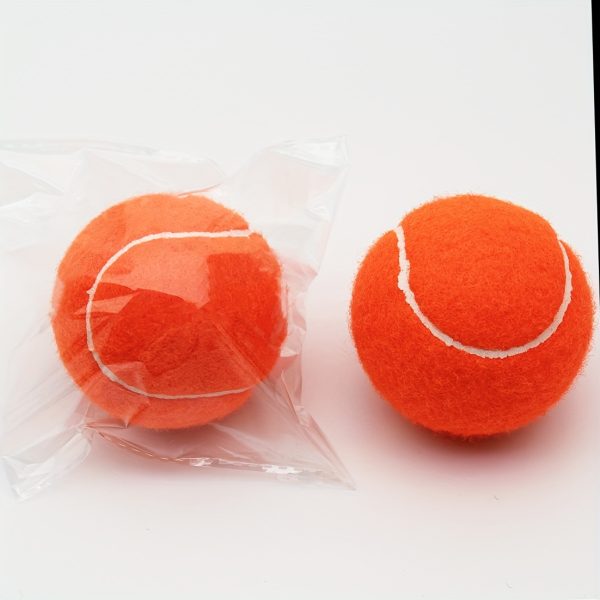 1pc Bright Orange-red High Elasticity Multi-purpose Rubber Tennis Balls, For Beginners Practice Outdoor Sports Game Competition, Professional Training Beach Ball - Image 5