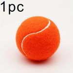 1pc Bright Orange-red High Elasticity Multi-purpose Rubber Tennis Balls, For Beginners Practice Outdoor Sports Game Competition, Professional Training Beach Ball