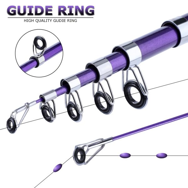 Sougayilang Telescopic Fishing Rod Saltwater Fishing Rod Portable Travel Fishing Rod - Image 4