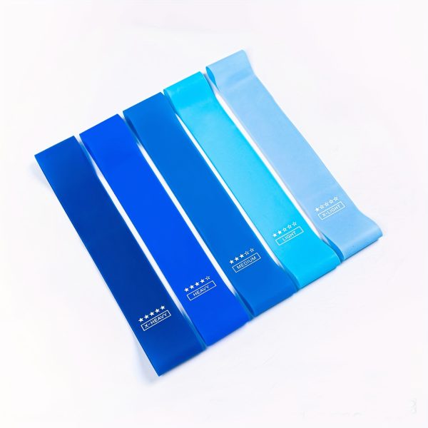 5pcs/set Portable Purple-Haired Gradient Fitness Resistance Bands - Elastic Strength Training Equipment for Yoga, Gym, Pilates | Light Tension, Stackable Design, Mixed Colors, Women'S Weightlifting, Yoga Bands, Gym Workout Gear, Stylish Workout Gear, Durable Workout Bands - Image 5