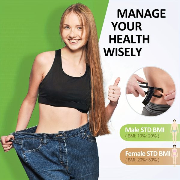 [Accurate Body Caliper] Accurate 1pc Body Caliper & Measurement Chart Combo - Durable ABS Material, Easy-to-Use Skinfold Tool for Men & Women with Anti-Skid Grip, Perfect for Home Gym or DIY Fitness Tracking - Image 13
