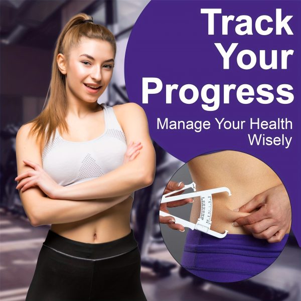 [Accurate Body Caliper] Accurate 1pc Body Caliper & Measurement Chart Combo - Durable ABS Material, Easy-to-Use Skinfold Tool for Men & Women with Anti-Skid Grip, Perfect for Home Gym or DIY Fitness Tracking - Image 14