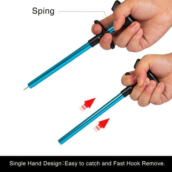 1pc T-Shaped Fish Hook Remover - Aluminum Alloy Fishing Tool with Ergonomic Handle & Blue Handle for Efficient Hook Separation, Ideal for Holiday Gifts (Father'S Day, Christmas, Thanksgiving), Fishing Accessory, Sleek Metallic Finish, Durable Construction - Image 7