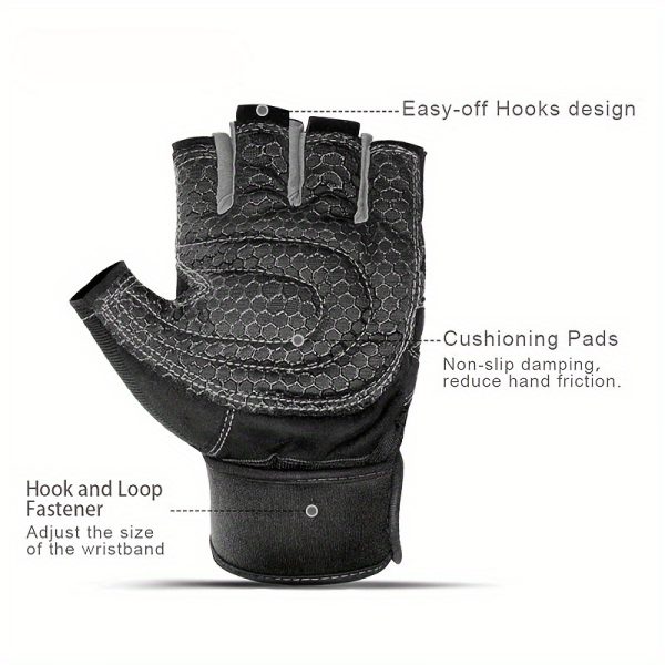 Half-finger Fitness Gloves for Men and Women, Breathable for Dumbbell Lifting, Driving, Outdoor Activities, Sun Protection, Sports, and Cycling - Image 5