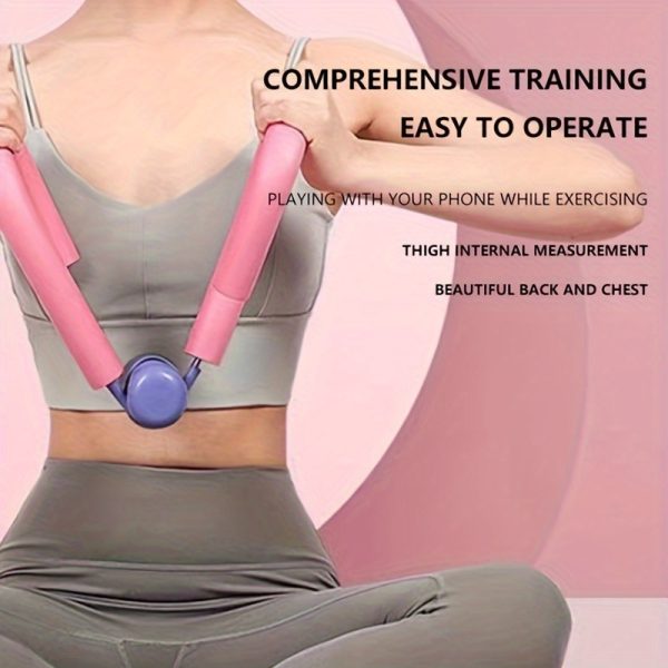 Pelvic Floor Trainer & Leg/Butt Workout Device, Adjustable Non-Muscle Toning Manual Resistance Training Equipment, for Prenatal Fitness Postpartum Recovery, Thigh & Hip Toning, Pink/Blue, No /-Free - Image 6