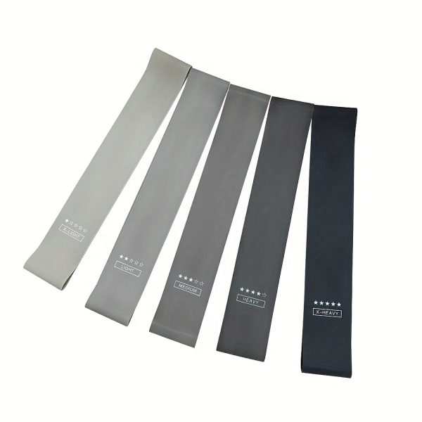 5pcs/set Portable Purple-Haired Gradient Fitness Resistance Bands - Elastic Strength Training Equipment for Yoga, Gym, Pilates | Light Tension, Stackable Design, Mixed Colors, Women'S Weightlifting, Yoga Bands, Gym Workout Gear, Stylish Workout Gear, Durable Workout Bands - Image 7