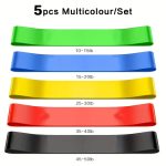5pcs/Set Red TPE Non-Slip Lightweight for Resistance Bands | Ideal for Yoga, Pilates, Gymnastics, Dance | Flexible Use, Suitable for Mother'S Day, Valentine'S Day, Christmas, Women'S Day, Thanksgiving Day. - Image 3