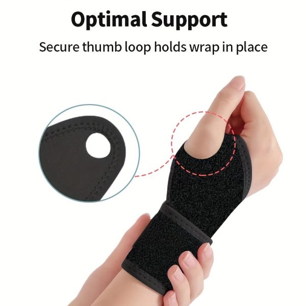 Adjustable ComfortFlex Wrist Support Brace - Ergonomic Fitness & Weightlifting Strap for Men and Women, Black - Image 4