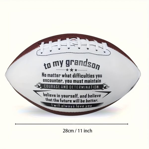 Grandsons Legacy Durable American Football - Outdoor Training, Rugby Style, Standard Size for Skill Building - Eye-Catching Print, Perfect Birthday Gift for Endless Fun - Image 2