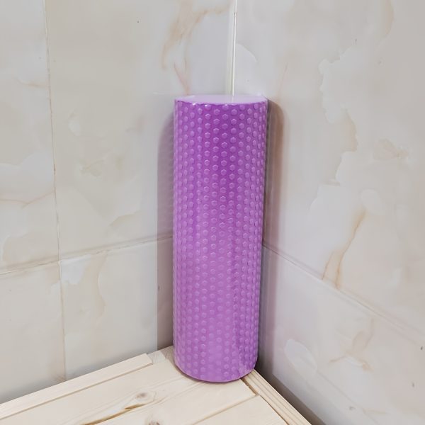 Round EVA Foam Premium Yoga Roller, Hexagonal Pattern Cylinder for Pilates Exercise, Enhanced Home Workouts - Improve Flexibility, Stretching - Image 13