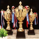 Large Golden Trophy Cup Compatible for Football/Soccer Champions - Heavy-Duty Metal Championship Award Trophy for Winners, Champions, Prize for Sports Competitions, Souvenir - Image 2