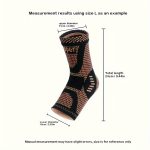 1pc Copper Ankle Brace Adjustable Compression Sleeve, Support Heel Brace for Football - Image 6