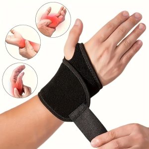 Adjustable ComfortFlex Wrist Support Brace - Ergonomic Fitness & Weightlifting Strap for Men and Women, Black