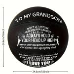 MOACTIV Grandson Basketball with Inspirational Message - Blue, International Size, Perfect Gift for Youngsters, Includes Pump, Basketball Gifts for Grandson - Image 3