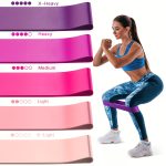 5pcs/Set Red TPE Non-Slip Lightweight for Resistance Bands | Ideal for Yoga, Pilates, Gymnastics, Dance | Flexible Use, Suitable for Mother'S Day, Valentine'S Day, Christmas, Women'S Day, Thanksgiving Day.