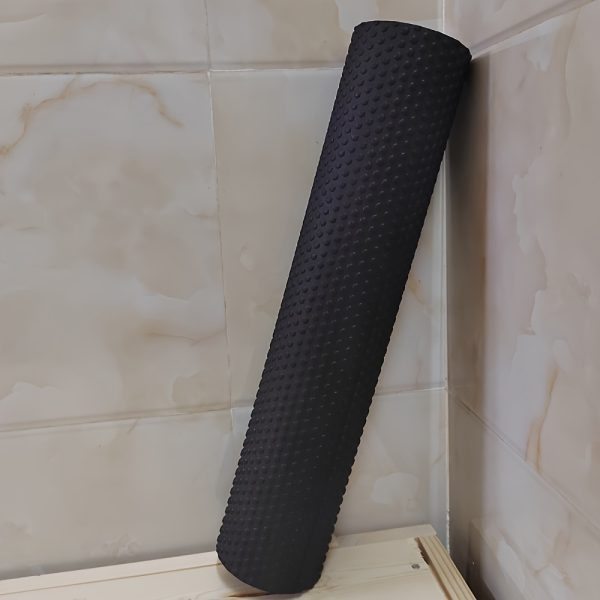 Round EVA Foam Premium Yoga Roller, Hexagonal Pattern Cylinder for Pilates Exercise, Enhanced Home Workouts - Improve Flexibility, Stretching - Image 3