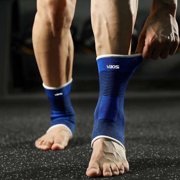 [Elastic Ankle Support] 2pcs Unisex Elastic Ankle Support Sleeves | 1 Pair for Running Basketball Cycling Gym Training, One Size - Image 4