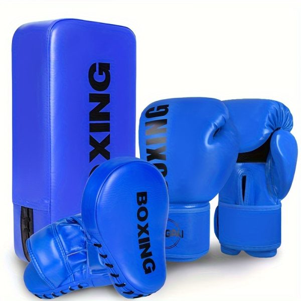 GINGPAI Complete Boxing Training Set with Curved Punching Pad & Taekwondo Foot Target - Durable PU Material, Includes Gloves & Focus Mitts for Adults, Students, and Teens - Perfect for Boxing, Taekwondo, Karate, Muay Thai, and MMA, Boxing Gloves - Image 9