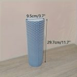 Round EVA Foam Premium Yoga Roller, Hexagonal Pattern Cylinder for Pilates Exercise, Enhanced Home Workouts - Improve Flexibility, Stretching - Image 4