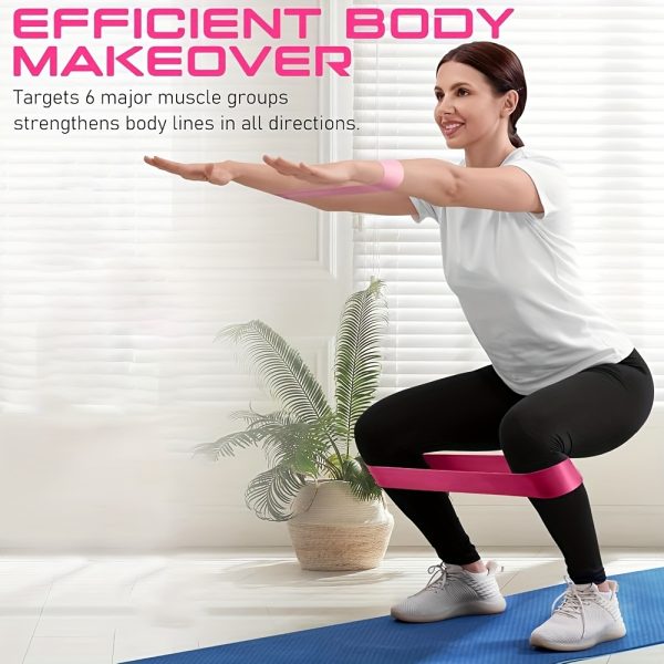 5pcs/Set Red TPE Non-Slip Lightweight for Resistance Bands | Ideal for Yoga, Pilates, Gymnastics, Dance | Flexible Use, Suitable for Mother'S Day, Valentine'S Day, Christmas, Women'S Day, Thanksgiving Day. - Image 4