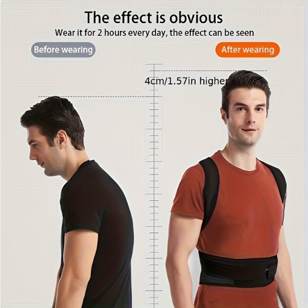 Posture Corrector - Adjustable Straps and Sturdy Back Panel Improve Posture, Lower Back - Ideal for Adults, Gym, Office, Travel - Easy to Use, Comfortable Fit - Image 7