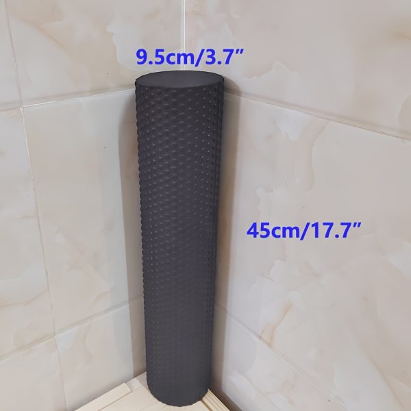 Round EVA Foam Premium Yoga Roller, Hexagonal Pattern Cylinder for Pilates Exercise, Enhanced Home Workouts - Improve Flexibility, Stretching - Image 2