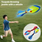 Whistle Torpedo Javelin Throw, Soft Foam Javelin with Whistle for Adult Sports Field, Throwing Equipment, Track and Field Training Gear, Family Fun/Outdoor Leisure/Team Building Activities, Easter/Youth Day/Father's - Image 2