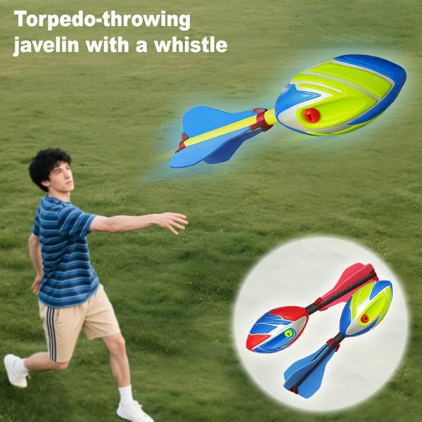 Whistle Torpedo Javelin Throw, Soft Foam Javelin with Whistle for Adult Sports Field, Throwing Equipment, Track and Field Training Gear, Family Fun/Outdoor Leisure/Team Building Activities, Easter/Youth Day/Father's - Image 2