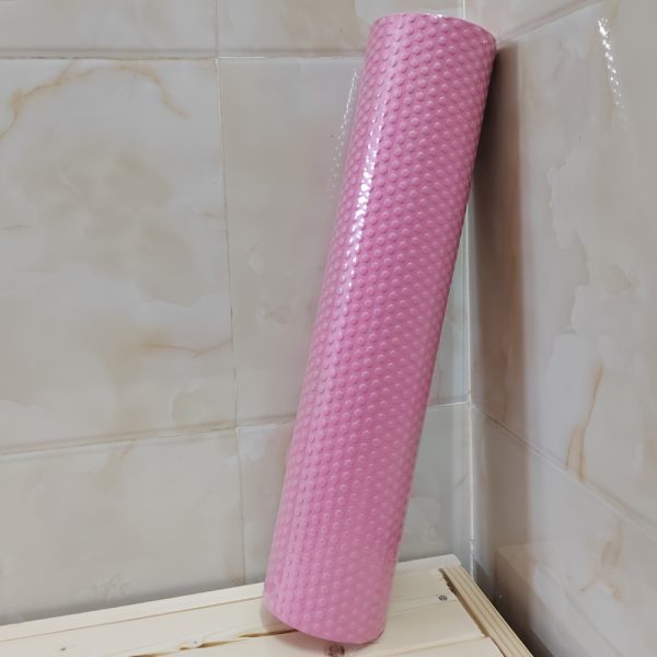 Round EVA Foam Premium Yoga Roller, Hexagonal Pattern Cylinder for Pilates Exercise, Enhanced Home Workouts - Improve Flexibility, Stretching - Image 7