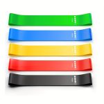 5pcs/set Portable Purple-Haired Gradient Fitness Resistance Bands - Elastic Strength Training Equipment for Yoga, Gym, Pilates | Light Tension, Stackable Design, Mixed Colors, Women'S Weightlifting, Yoga Bands, Gym Workout Gear, Stylish Workout Gear, Durable Workout Bands - Image 8