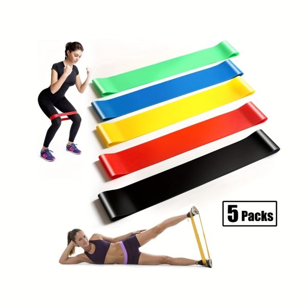 5pcs SYLORAID Gym Resistance Bands Set with Hip Training Ring - Heavy-Duty 5-Color Stackable Fitness System (Multicolor Tension Bands for Glutes Workouts, Strength Training & for /) - Image 7