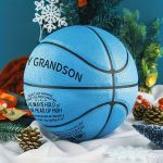 MOACTIV Grandson Basketball with Inspirational Message - Blue, International Size, Perfect Gift for Youngsters, Includes Pump, Basketball Gifts for Grandson - Image 4