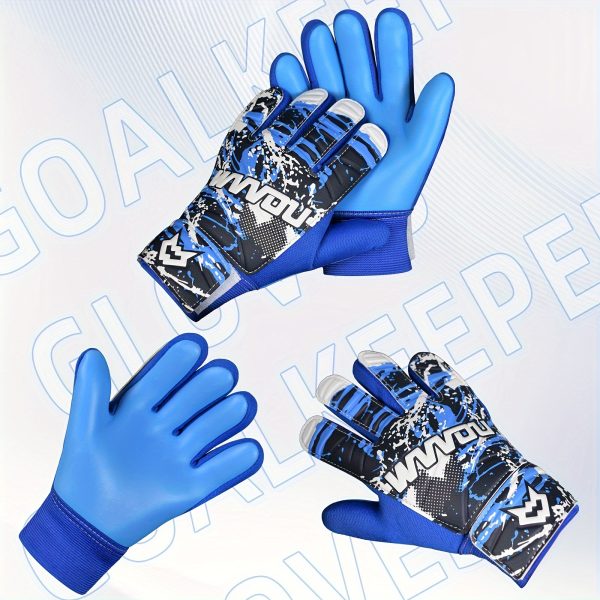 Without finger protection, Football goalkeeper gloves, colored style goalkeeper gloves, strong grip, non sliding football gloves - Image 3