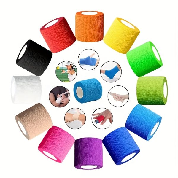 1 Roll Non-woven Sports Bandages Elastic Self-adhesive Bandages for Foot Finger Ankle Arm Sport Knee Pad Support - Image 16