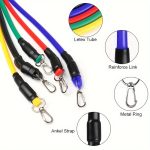 11pcs TPE Resistance Bands Set with Door Anchor, Handles, Ankle Straps, Carry Bag - Uncharged, No Battery Needed - Ideal for Home Gym, Fitness, Yoga & Pilates - Suitable for Beginners - Image 2
