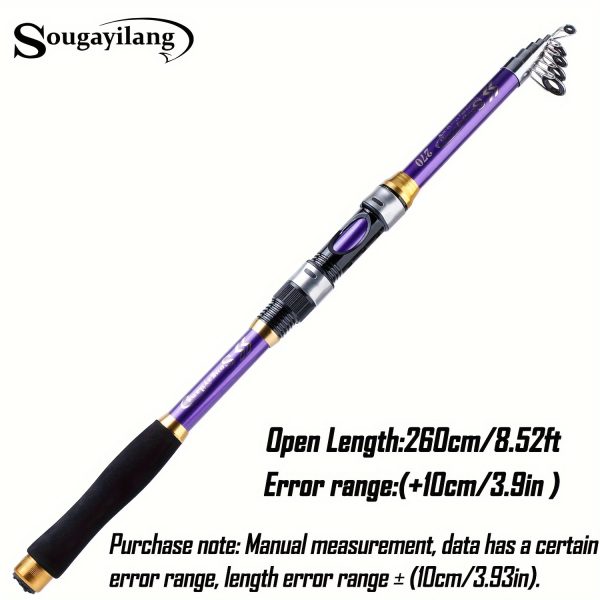 Sougayilang Telescopic Fishing Rod Saltwater Fishing Rod Portable Travel Fishing Rod - Image 7
