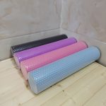 Round EVA Foam Premium Yoga Roller, Hexagonal Pattern Cylinder for Pilates Exercise, Enhanced Home Workouts - Improve Flexibility, Stretching - Image 12