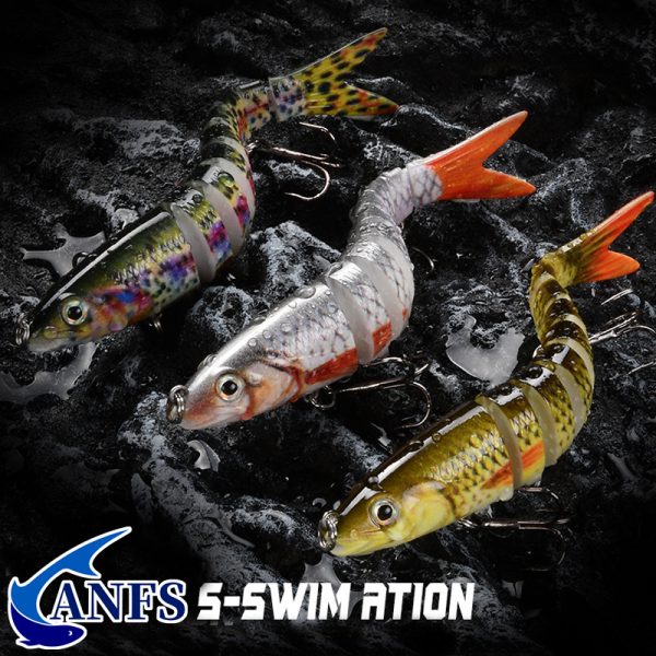 Fishing Lures Multi Jointed Swimbait Crankbait Slow Sinking Bionic Artificial Bait Freshwater Saltwater Trout Bass Fishing Accessories 20g 0.7oz/13.5cm 5.31inch - Image 2