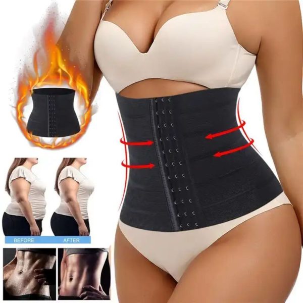 Flexible Waist Shaper with Floral Design - Supportive Waist Trainer for Women'S Postpartum Recovery And Body Shaping - Image 2